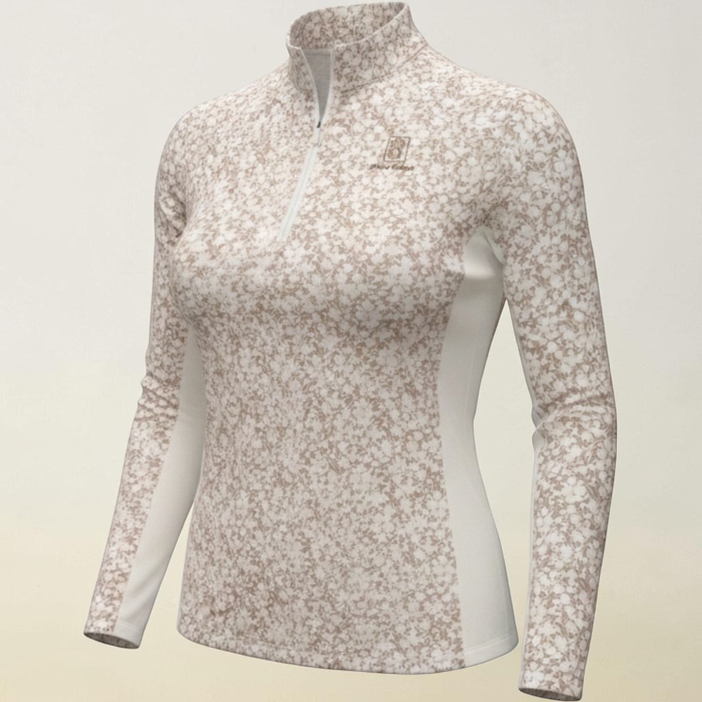 Adidas TPC Jasna Polana Floral Long Sleeve 1/4-Zip Pullover